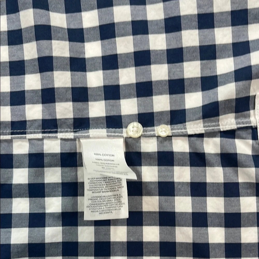Blue and White Checkered Men's Shirt